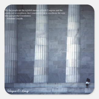 Carré We the People - Sticker de citation Lincoln