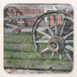 Carré Wester Style Rustic Wagon Dessous de verre de papi