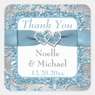 Carré Winter Wonderland, Coeurs rejoints Sticker Mariage