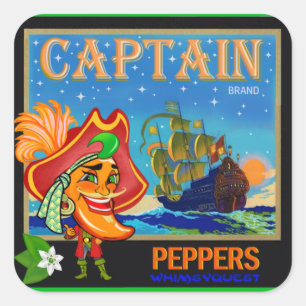 Carré WQ TOYS STICKER : Capitaine Cayenne Pepper