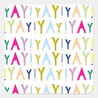 Carré Yay happy snail mail sticker