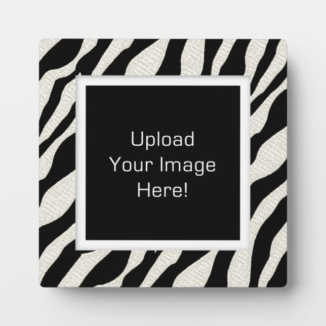 Carré Zebra Imprimer Photo Télécharger Plaque d'af (Devant)