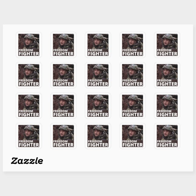 Carré Zelensky le Freedom Fighter/ Sticker (Feuille)