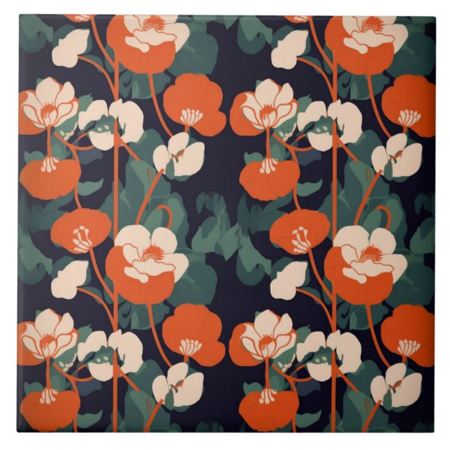 CARREAU 花柄タイル (Devant)