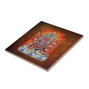 Carreau [100] Thangka tibétaine - Die furieuse Hayagriva
