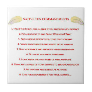 Carreau 10 Commandements natifs Carrelage en céramique