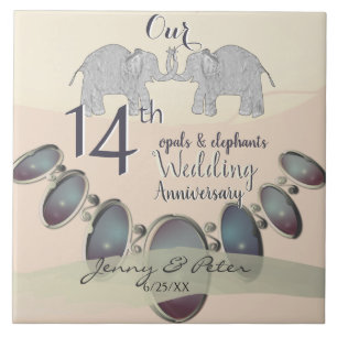 Carreau 14e anniversaire des Opals & Eléphants Mariages