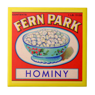 Carreau 1930 s Fern Park hominy grits label