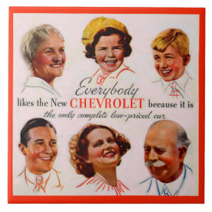 Carreau 1930 Tout Le Monde Aime Chevrolet