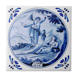 Carreau 1: Rois : 19 Ange Awakens Elijah Blue Delft Repro