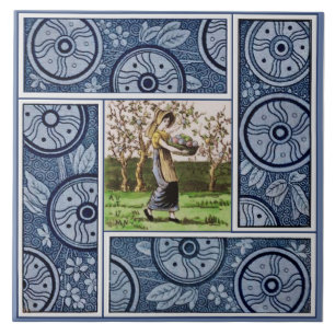 Carreau 4 saisons automne par Kate Greenaway pour Boote Re