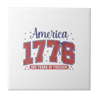 Carreau 4th of July American Flag Vintage 250 Years 1776 2