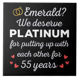 Carreau 55e anniversaire du Mariage I - Emerald Funny Coup