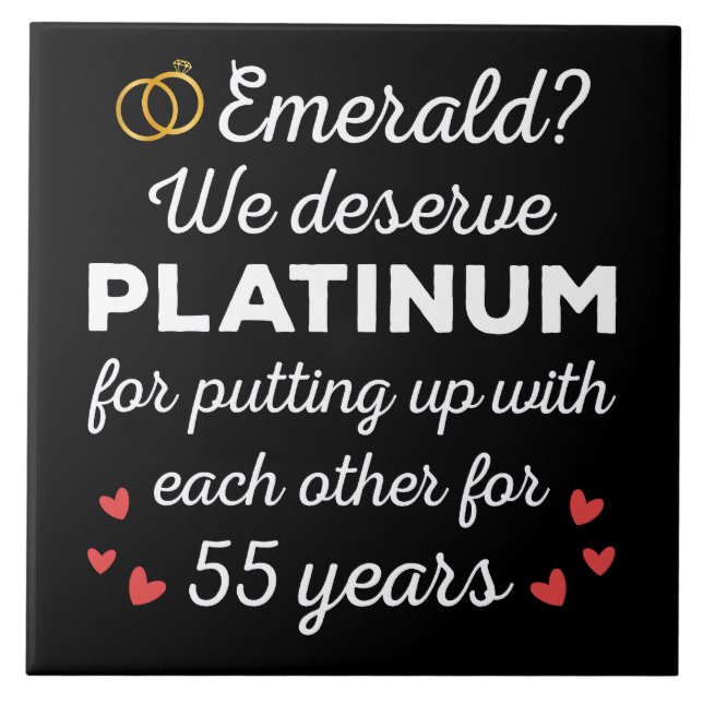 Carreau 55e anniversaire du Mariage I - Emerald Funny Coup (Devant)