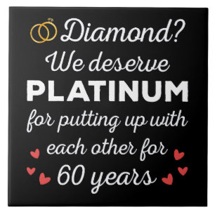 Carreau 60ème anniversaire du Mariage I - Diamond Funny Co
