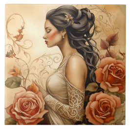 Carreau A Beautiful Lady Bathroom Border