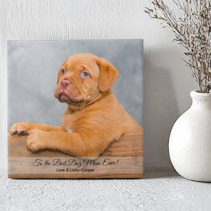 Carreau À la meilleure maman de chien jamais personnalisé