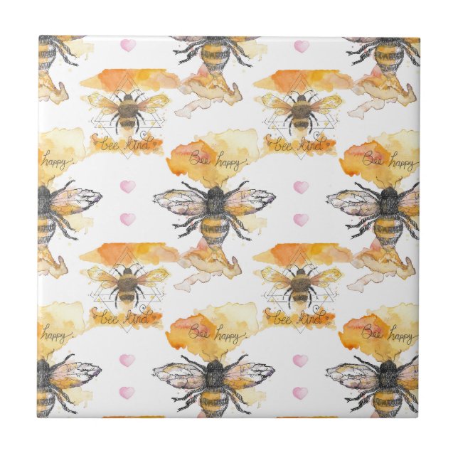 Carreau Abeille - Abeille heureuse (Devant)