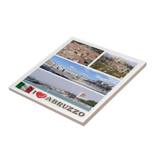 Carreau ABR009 ABRUZZO I Love, Mosaic, Italie,