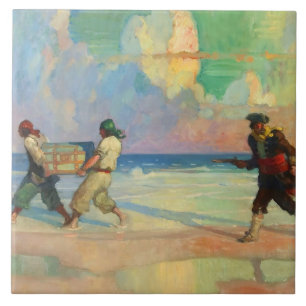Carreau "Abscone avec le trésor" par NC Wyeth