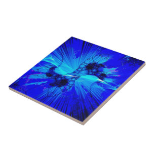Carreau Abstract Blue Lights Space Big Bang Ceramic