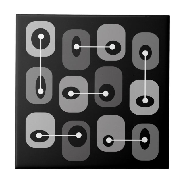 Carreau Abstract Squishy Cubes Black Silver (Devant)