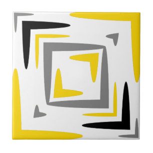 Carreau Abstrait gris jaune moderne