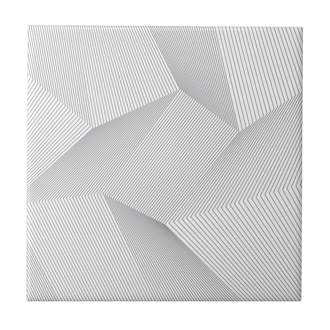 Carreau Abstrait, moderne, simple, dynamique motif de lign (Devant)