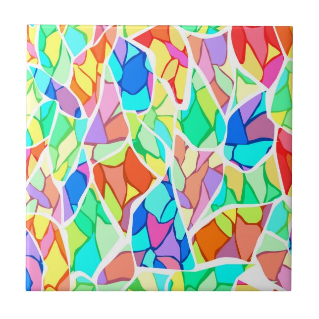 Carreau Abstrait multicolore (Devant)