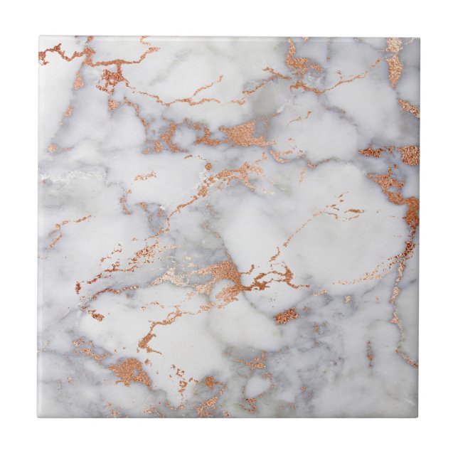 Carreau Accents de sable et Motif Abstrait blanc (Devant)