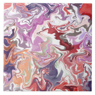 Carreau Acrylique liquide rouge