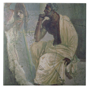 Carreau Acteur et masque, de la Chambre du poète tragique