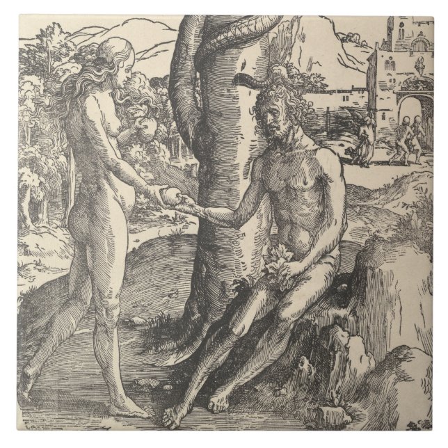 Carreau Adam et Eve : La Chute de l'Homme (Lucas van Leyde (Devant)