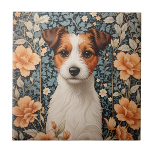 Carreau Adorable Jack Russell Terrier Inspiré de William M