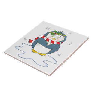 Carreau Adorable pingouin de Noël