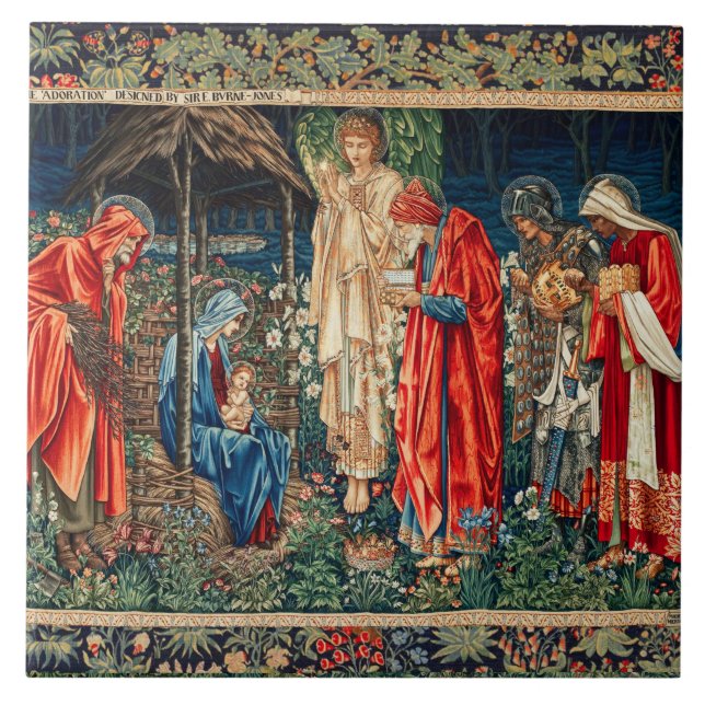Carreau ADORATION DE MAGI Morris, Burne-Jones (Devant)