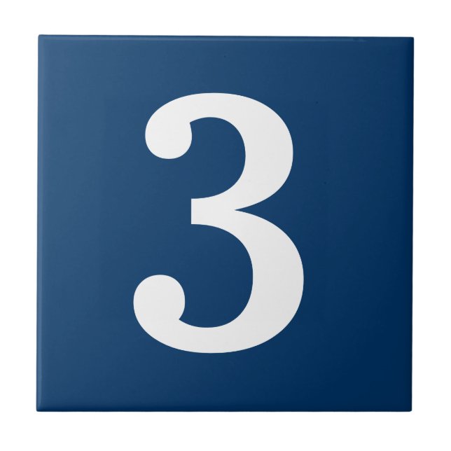 Carreau Adresse de rue bleue et blanche Numéro de maison (Devant)