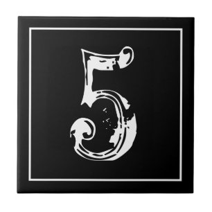 Carreau Adresse municipale vintage et numéro de maison