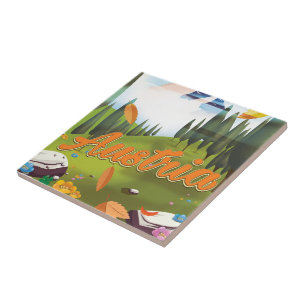 Carreau Affiche autrichienne de dessin animé