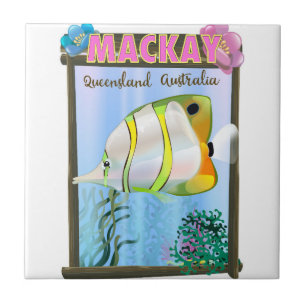 Carreau Affiche de voyage tropical Mackay Australie