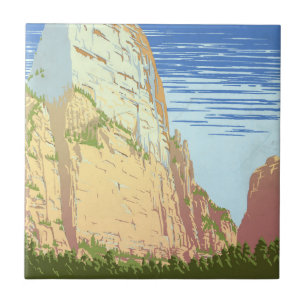 Carreau Affiche Vintage voyage Pour Le Parc National De Si