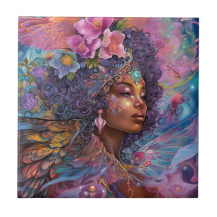 Carreau African American Black Goddess Queen Imaginaire Ar