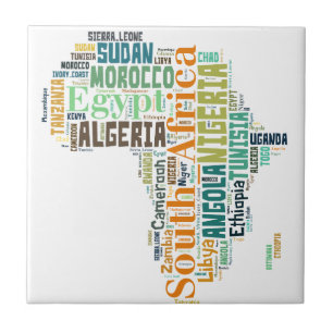 Carreau Afrique Word Art