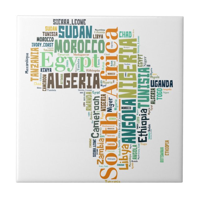 Carreau Afrique Word Art (Devant)