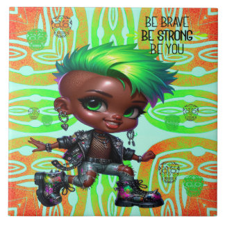 Carreau Afropunk Be Brave Ceramic Tile