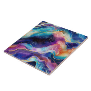 Carreau Agate de parties scintillant arc-en-ciel esthétiqu