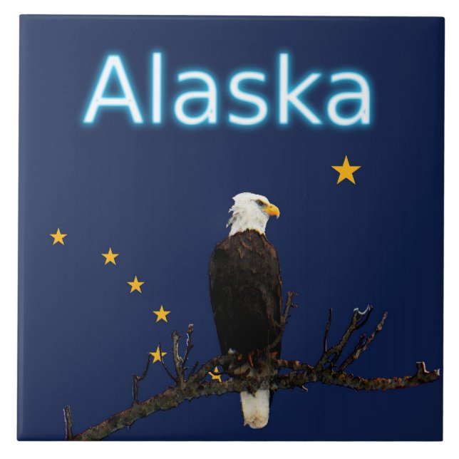 Carreau Aigle Et Drapeau De L'Alaska (Devant)