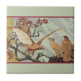 Carreau Aigles, Décoration Animale Art Nouveau Design
