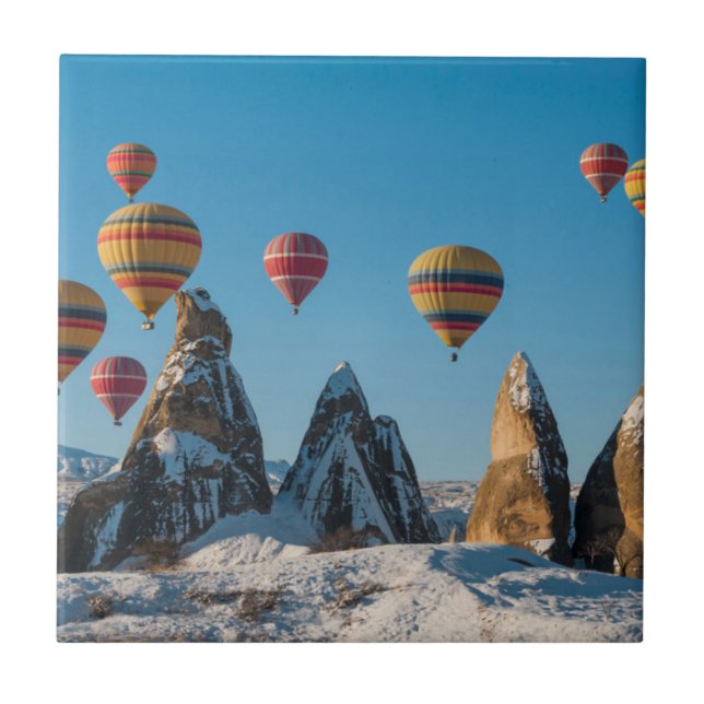 Carreau Air chaud montant en ballon dans Cappadocia (Devant)