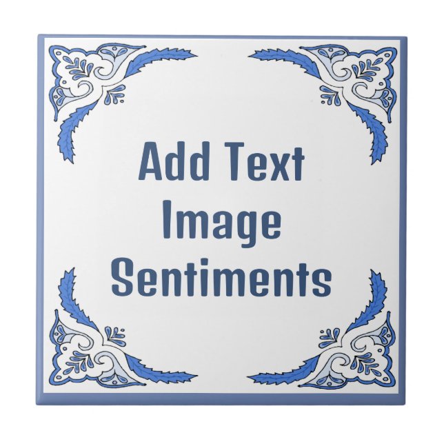 Carreau Ajouter le texte Carrelage, Néerlandais Look, Pers (Devant)